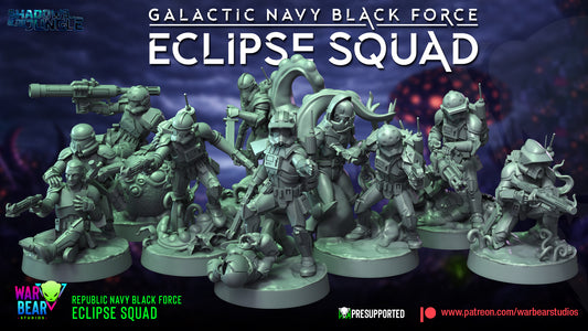 Galactic Navy Black Force Eclipse Squad (Sculpted by War Bear Studios)