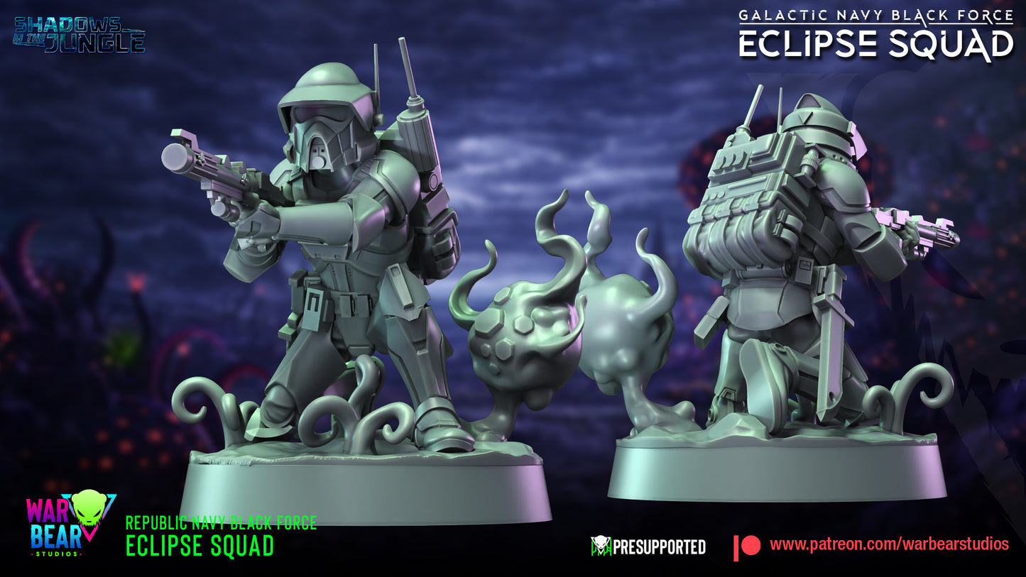 Galactic Navy Black Force Eclipse Squad (Sculpted by War Bear Studios)