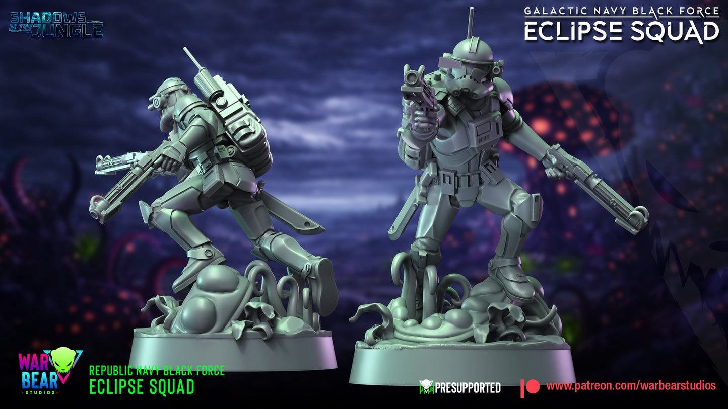 Galactic Navy Black Force Eclipse Squad (Sculpted by War Bear Studios)