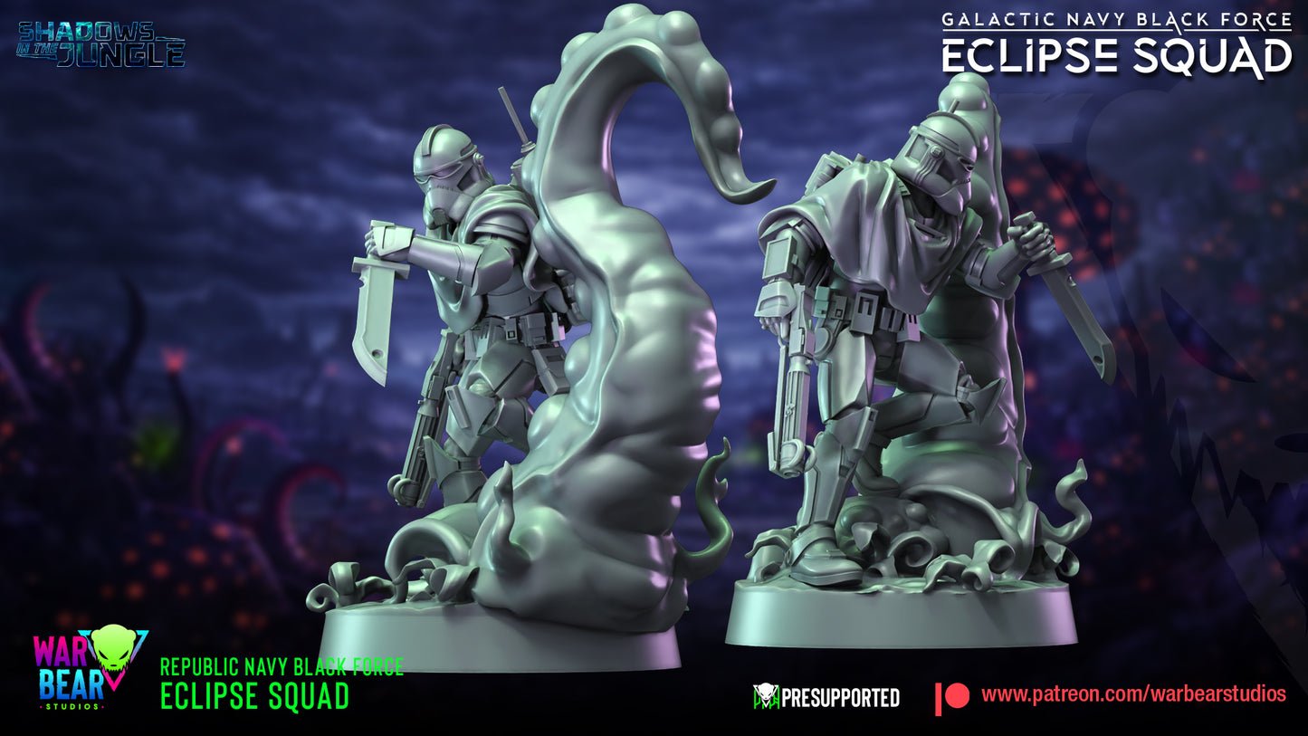 Galactic Navy Black Force Eclipse Squad (Sculpted by War Bear Studios)