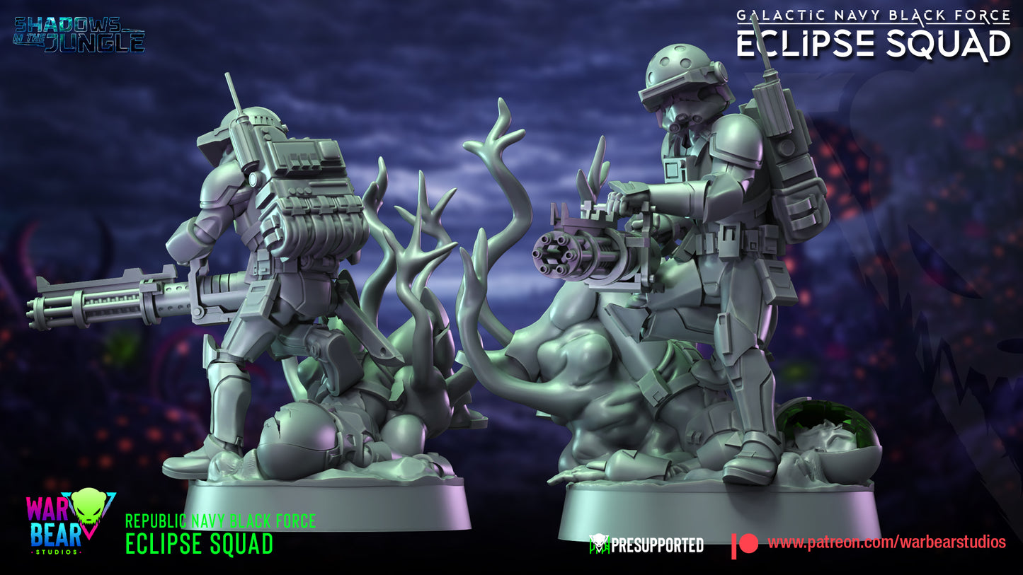Galactic Navy Black Force Eclipse Squad (Sculpted by War Bear Studios)
