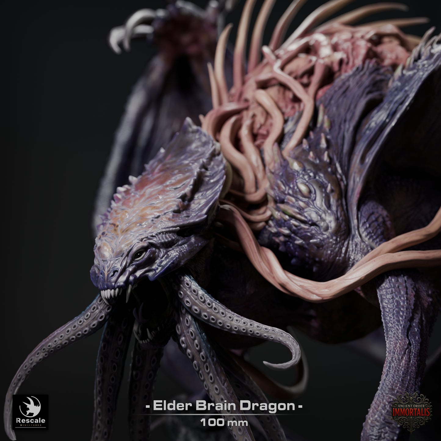 Elder Brain Dragon (Sculpted by Rescale Miniatures) - 3D Printed Miniature