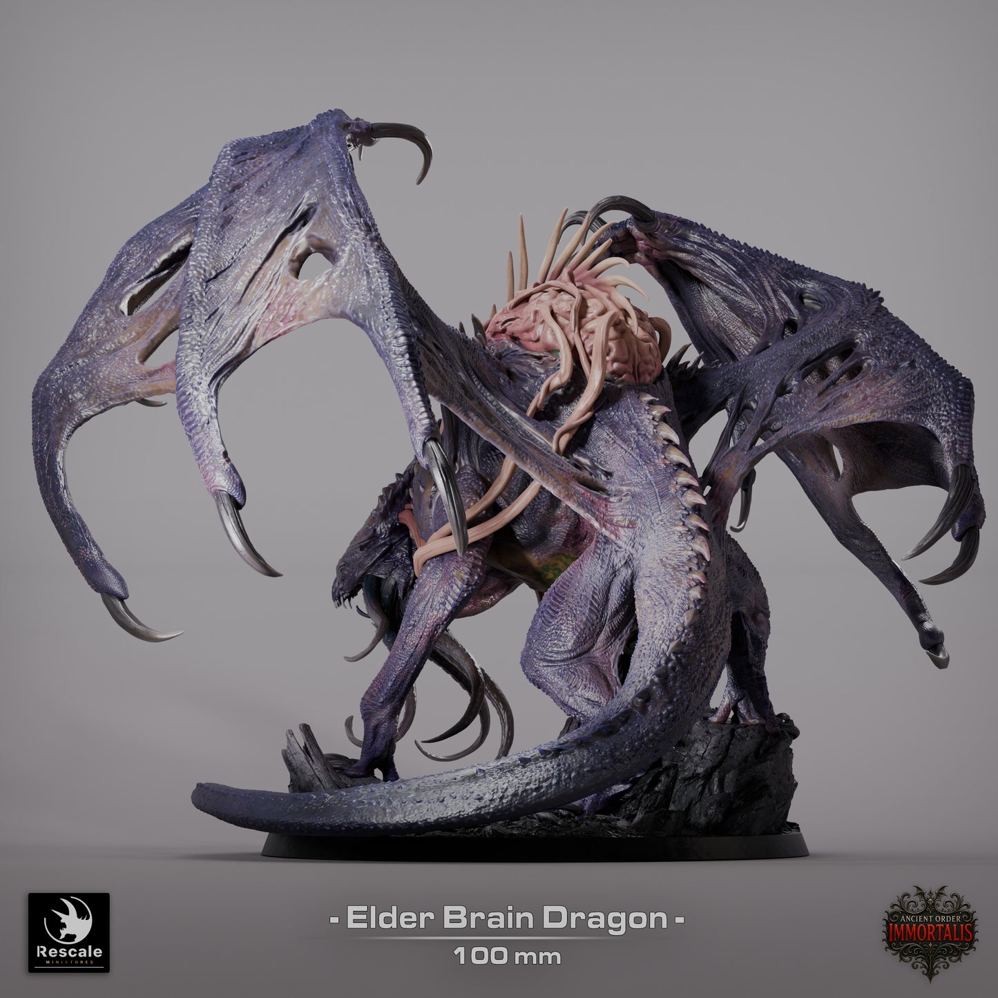 Elder Brain Dragon (Sculpted by Rescale Miniatures) - 3D Printed Miniature