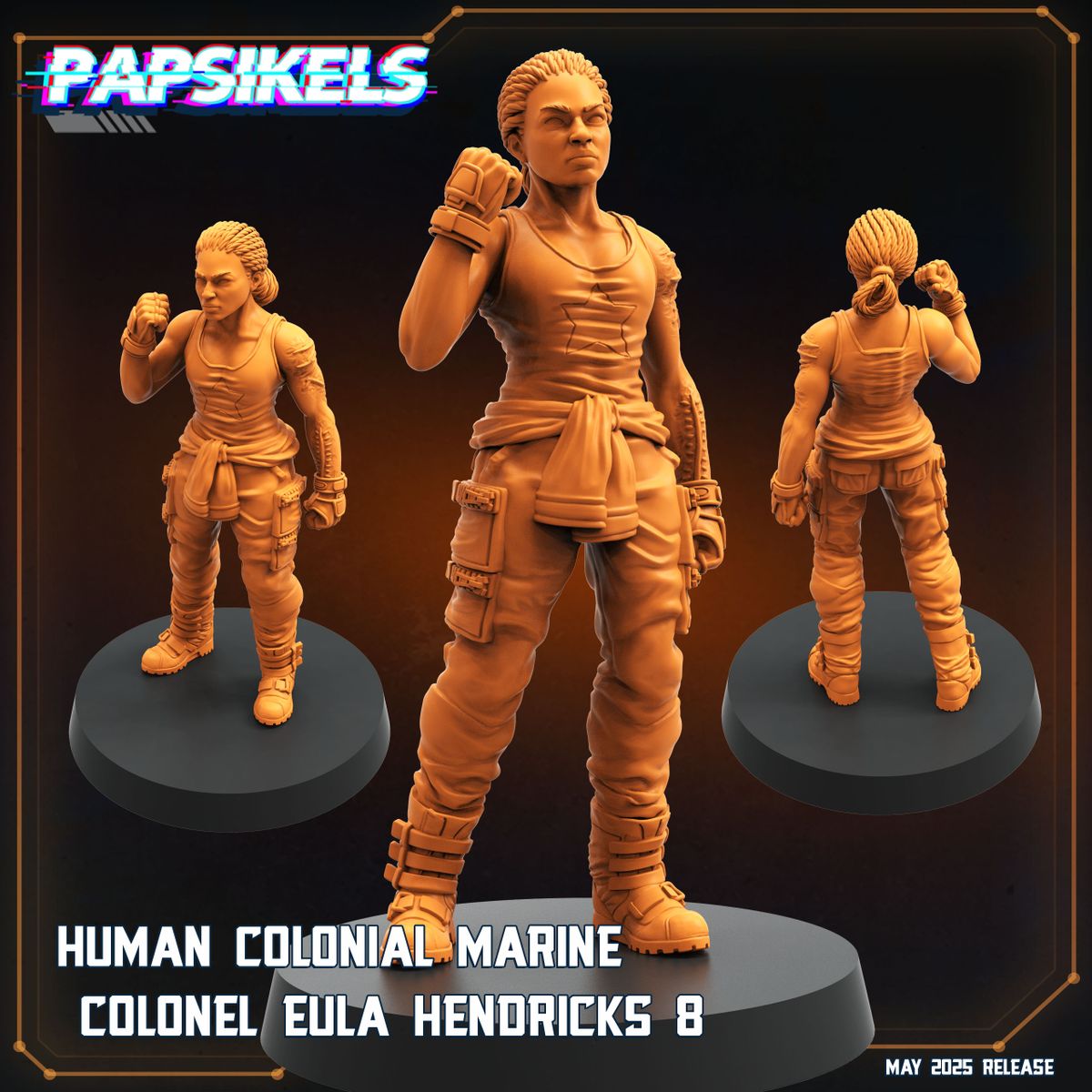 Human Colonial Marine Colonel Eula Hendricks (Sculpted by Papsikels)