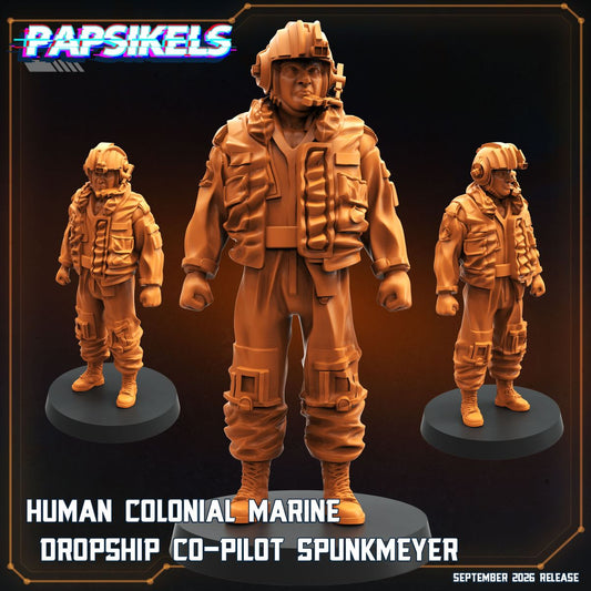 Dropship Co-Pilot Colonial Marine 32mm resin miniature by Papsikels