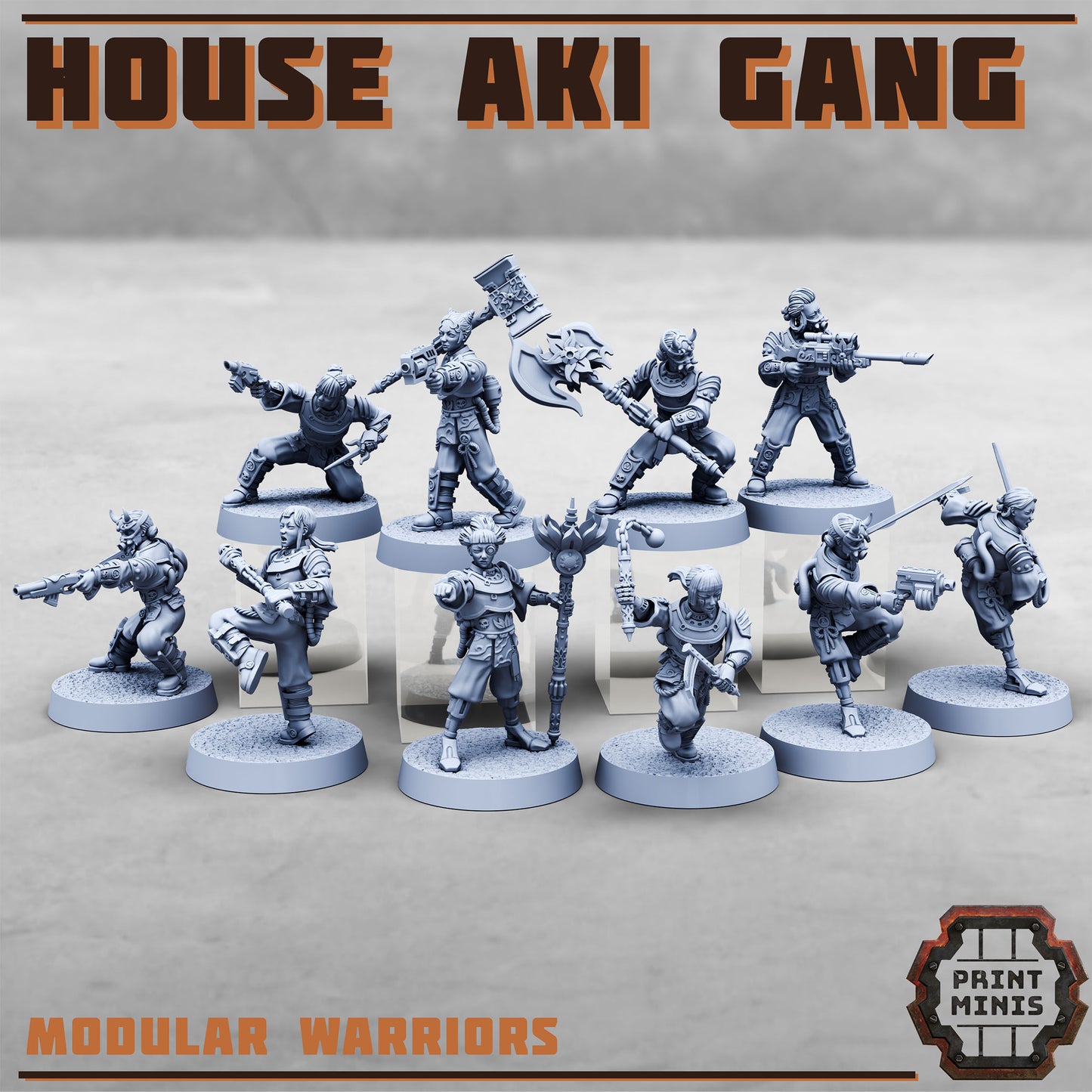 House Aki Gang - set of 10 (Sculpted by PrintMinis)