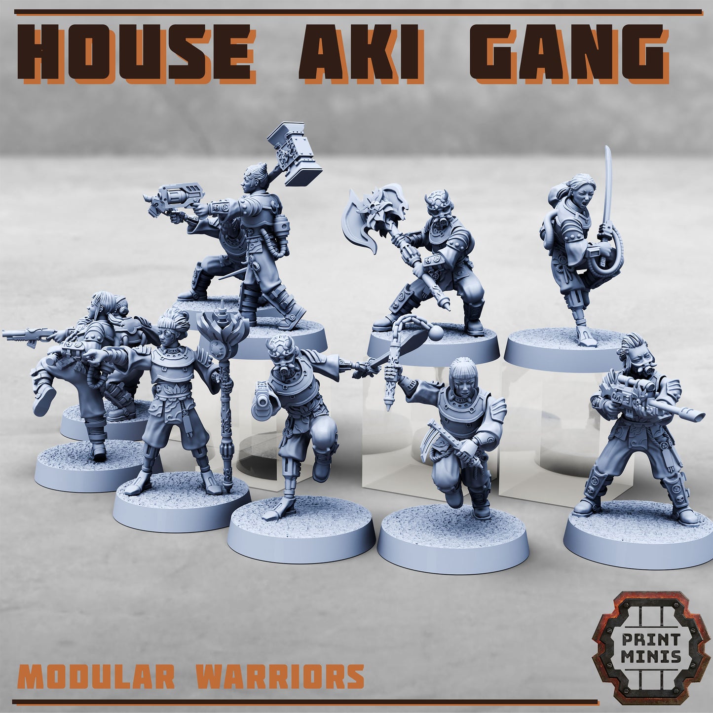 House Aki Gang - set of 10 (Sculpted by PrintMinis)