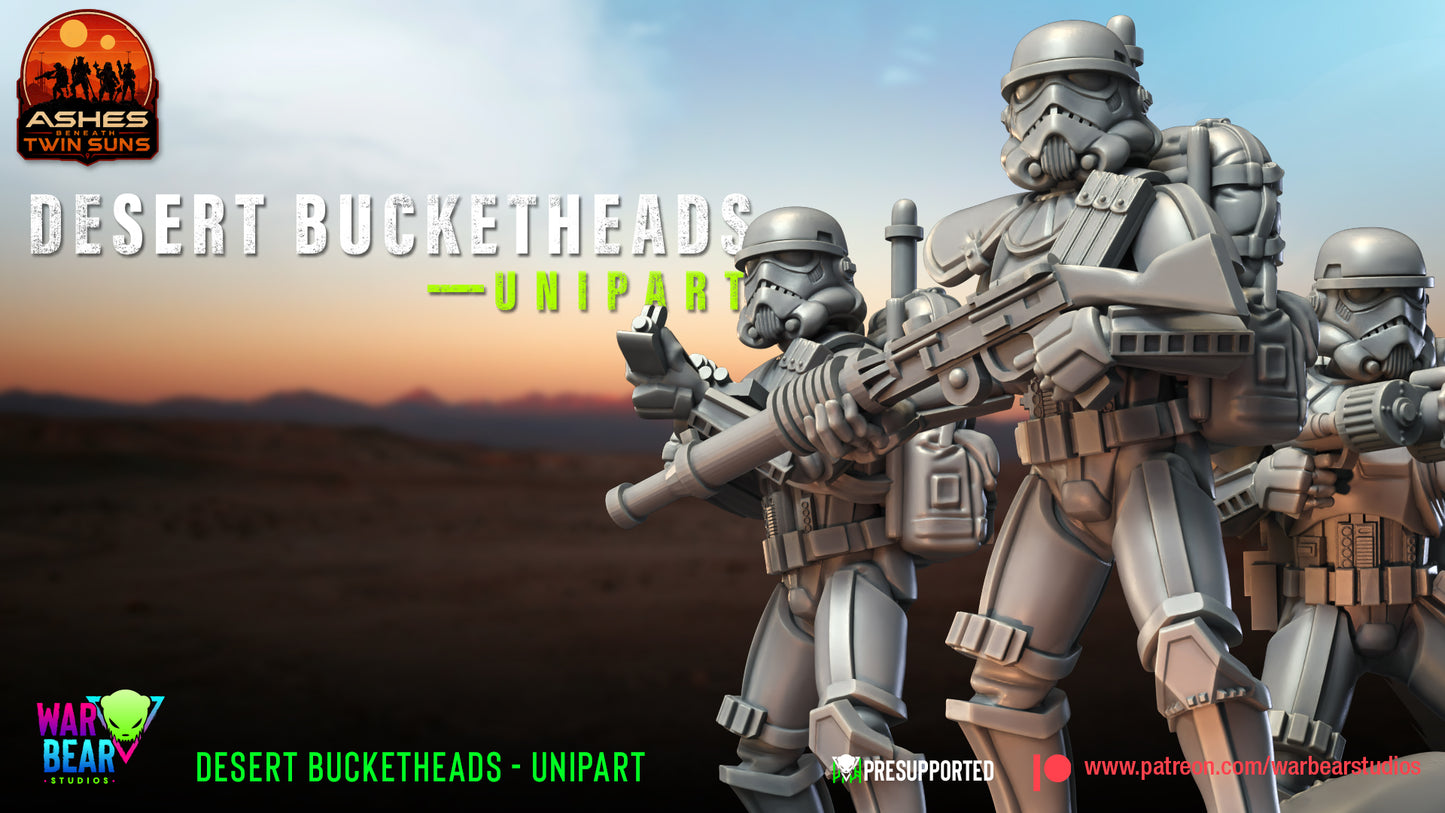 Desert Bucketheads - Unipart - set of 16 (Sculpted by War Bear Studios)