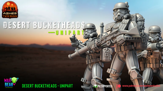 Desert Bucketheads - Unipart - set of 16 (Sculpted by War Bear Studios)