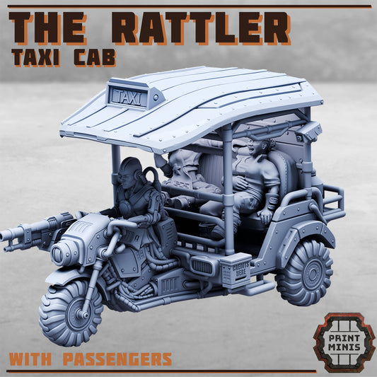 The Rattler, Grimdark Taxi Cab (Sculpted by PrintMinis)