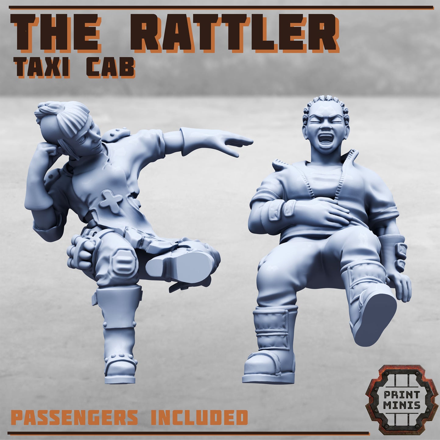 The Rattler, Grimdark Taxi Cab (Sculpted by PrintMinis)
