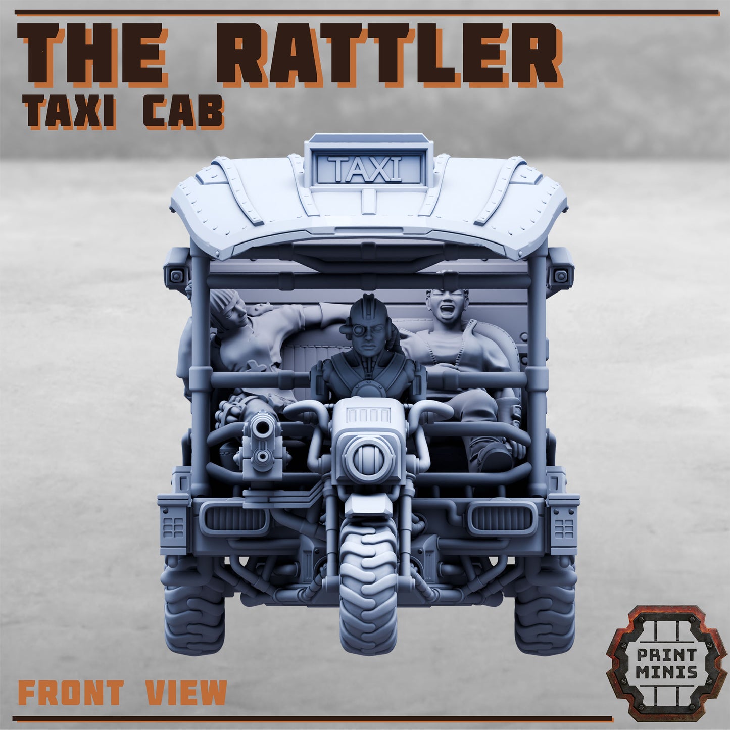 The Rattler, Grimdark Taxi Cab (Sculpted by PrintMinis)