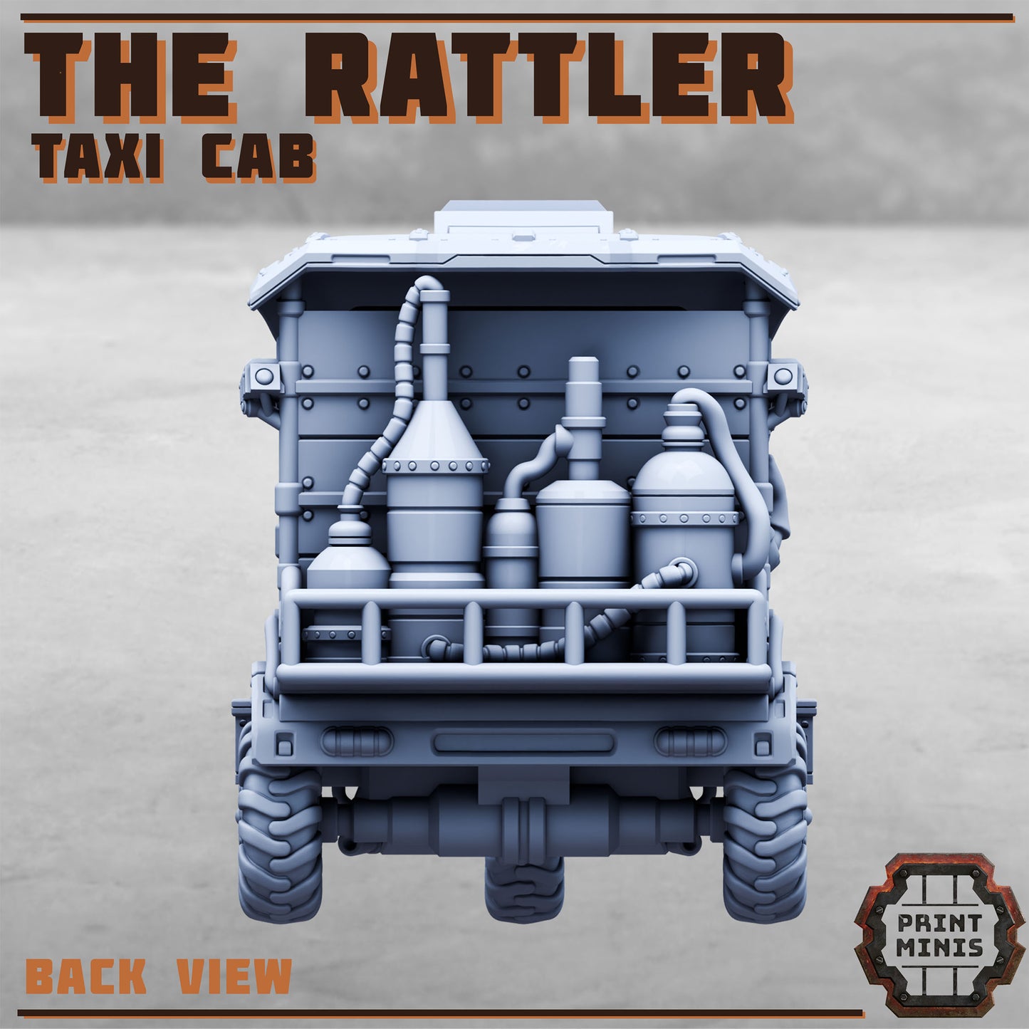 The Rattler, Grimdark Taxi Cab (Sculpted by PrintMinis)