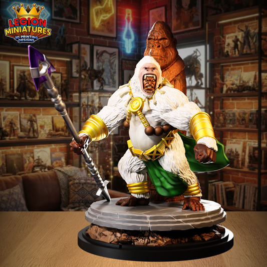 Jabari Mountain Warlord / M’baku - 40mm miniature (Sculpted by Legion Miniatures) - 3D Printed Miniature