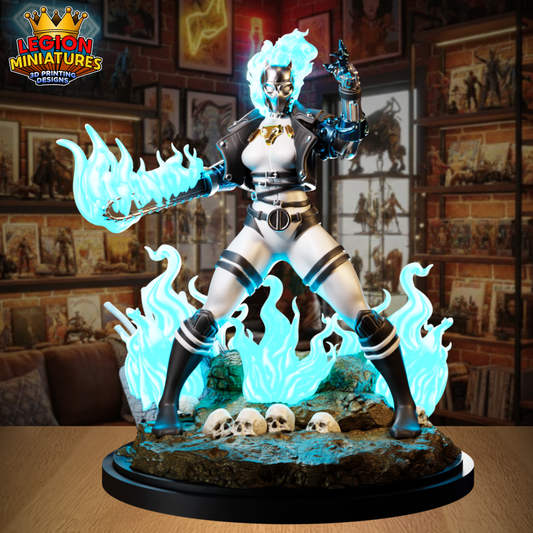 Spectral Panther of the Future / Ghost Panther 2099 - 40mm miniature (Sculpted by Legion Miniatures) - 3D Printed Miniature