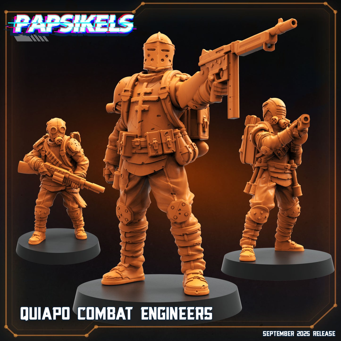 Quiapo Combat Engineers - set of 3 (Sculpted by Papsikels)