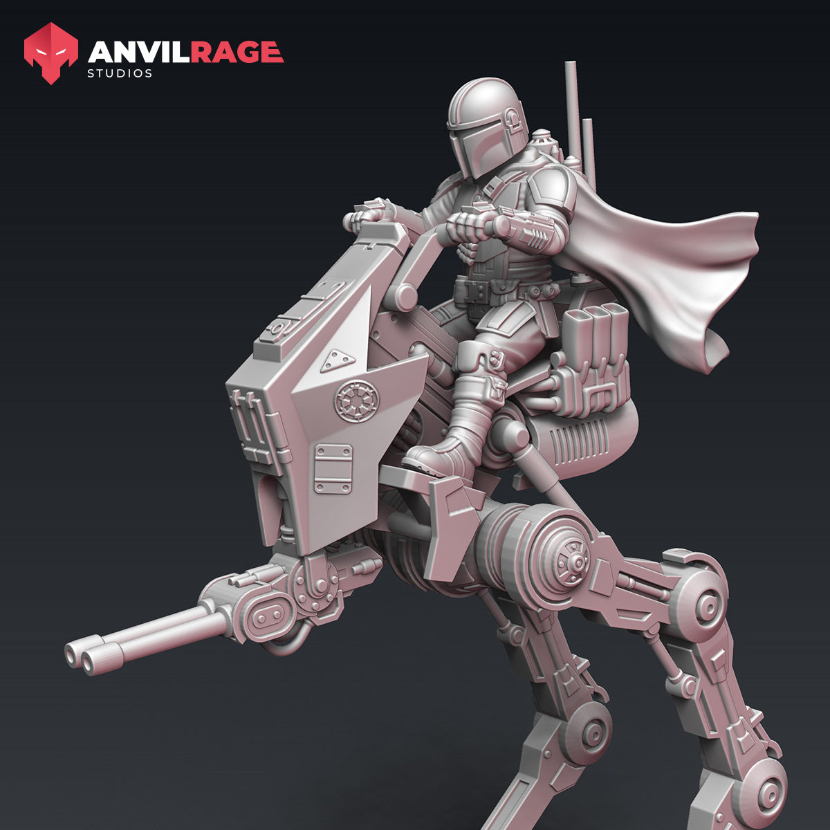 Mercenary Hero on Walker (Sculpted by ANVILRAGE)