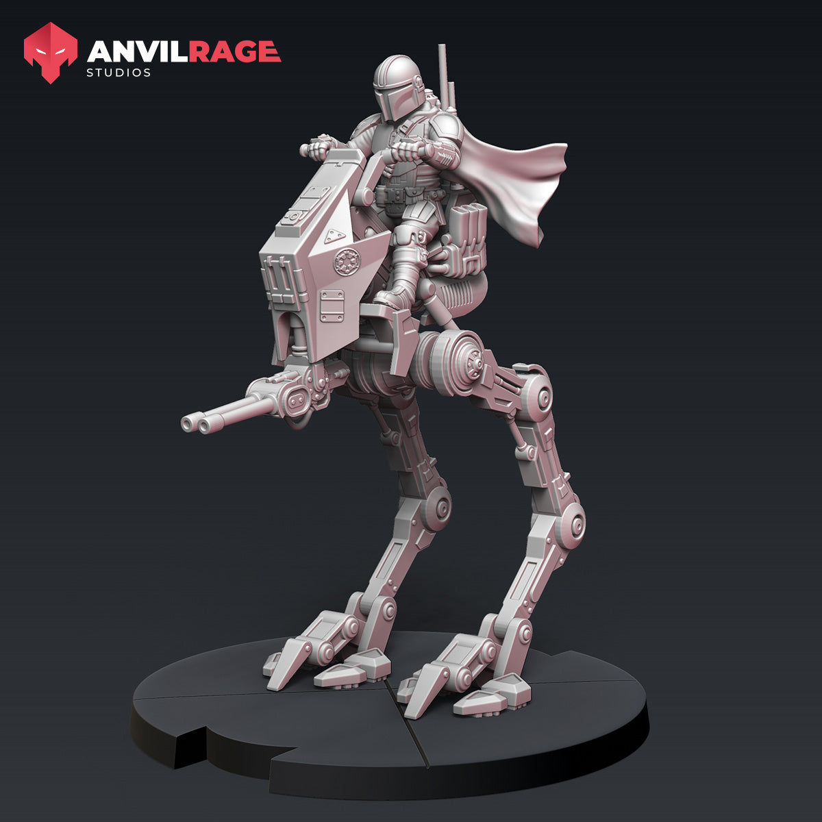Mercenary Hero on Walker (Sculpted by ANVILRAGE)