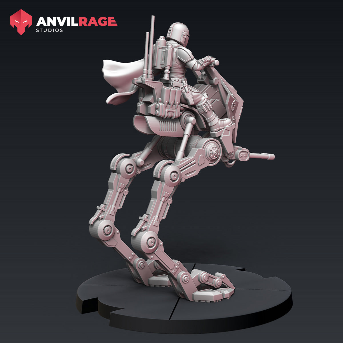 Mercenary Hero on Walker (Sculpted by ANVILRAGE)