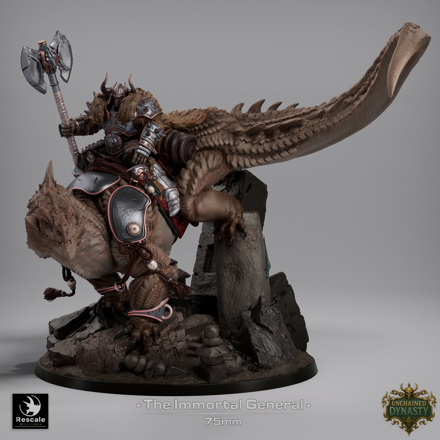 Immortal General Lizard (Sculpted by Rescale Miniatures) - 3D Printed Miniature