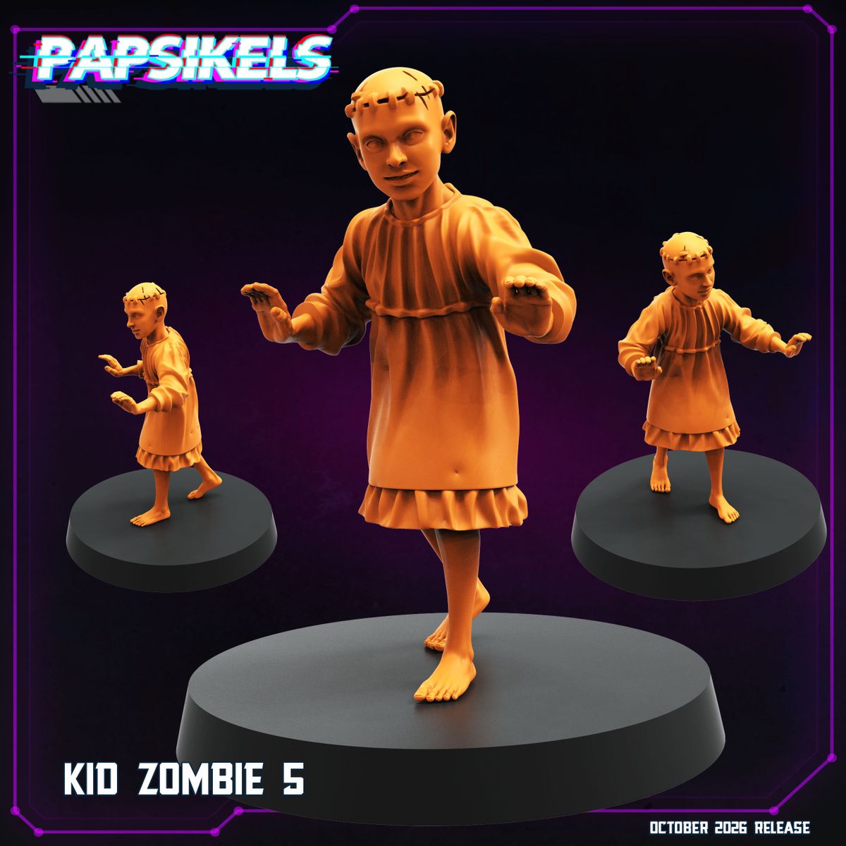 Kid Zombie 5 32mm resin miniature by Papsikels