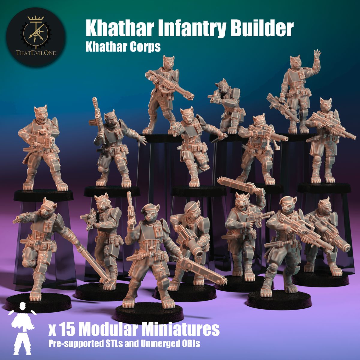 Khathar Infantry (15) (sculpted by That Evil One)