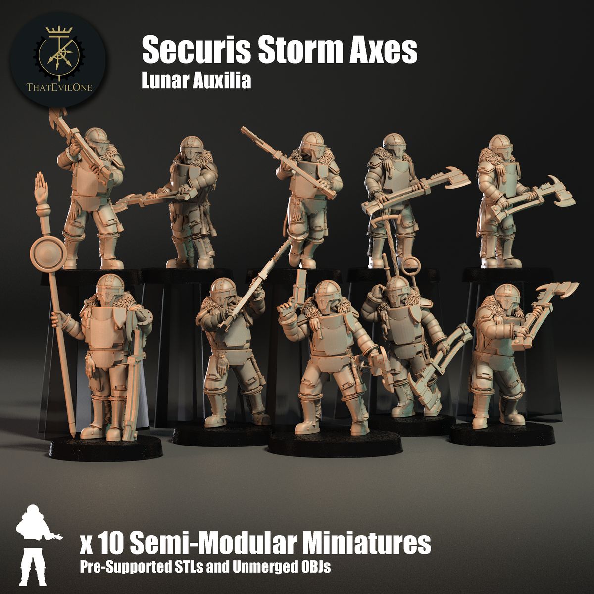 Lunar Auxilia Modular Securis (sculpted by That Evil One)
