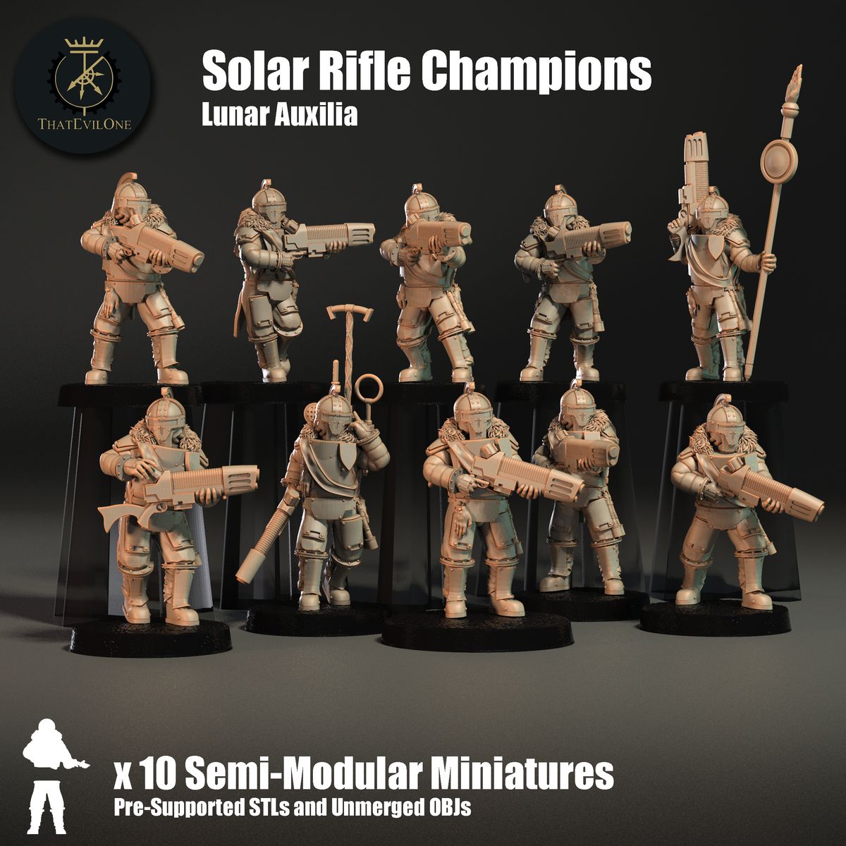 Lunar Auxilia Modular Solar Rifles (sculpted by That Evil One)