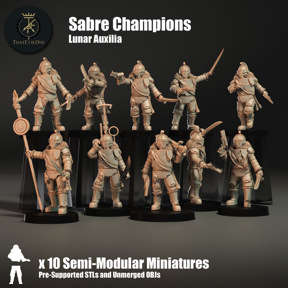 Lunar Auxilia Modular Sabres (sculpted by That Evil One)