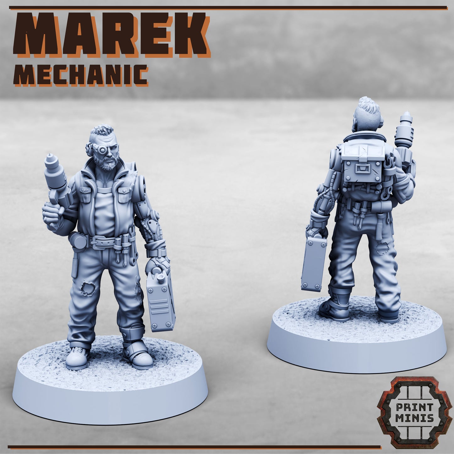Marek - Mechanic (Sculpted by PrintMinis)