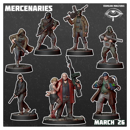 Mercenaries Collection – Full Set of 7 (Sculpted by Vermillion Miniatures)