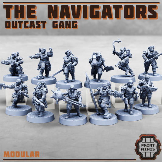 Umbral Navigators Outcast Guild Gang - set of 12 (Sculpted by PrintMinis)