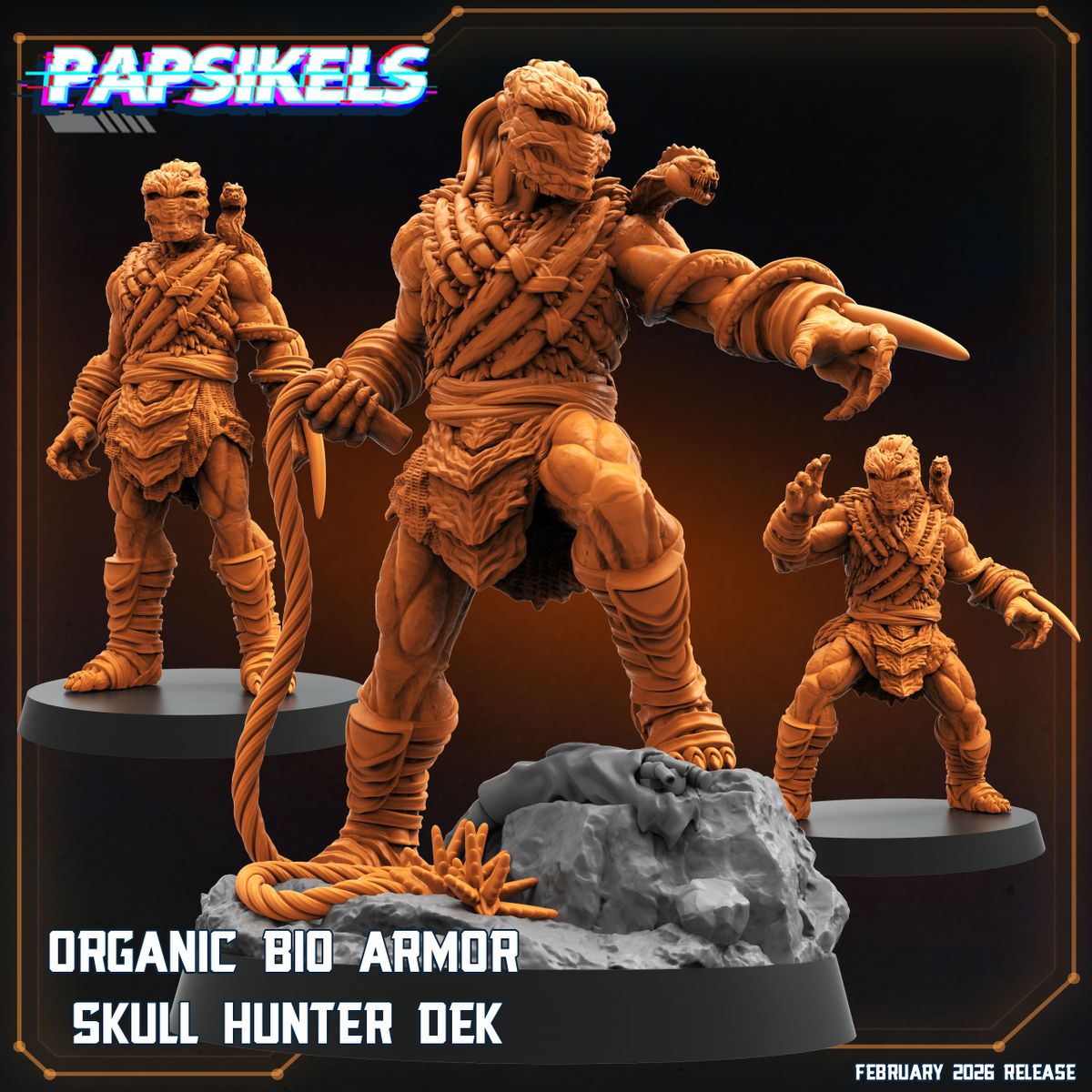 Organic Bio Armor Skull Hunter Dek - Predator Fan Art (Sculpted by Papsikels)