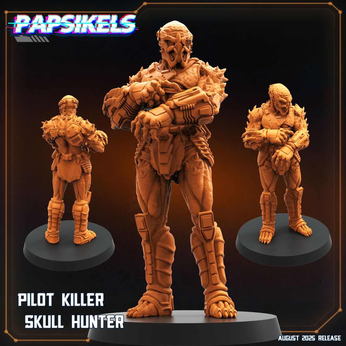 Pilot Killer Skull Hunter - Predator Fan Art (Sculpted by Papsikels)
