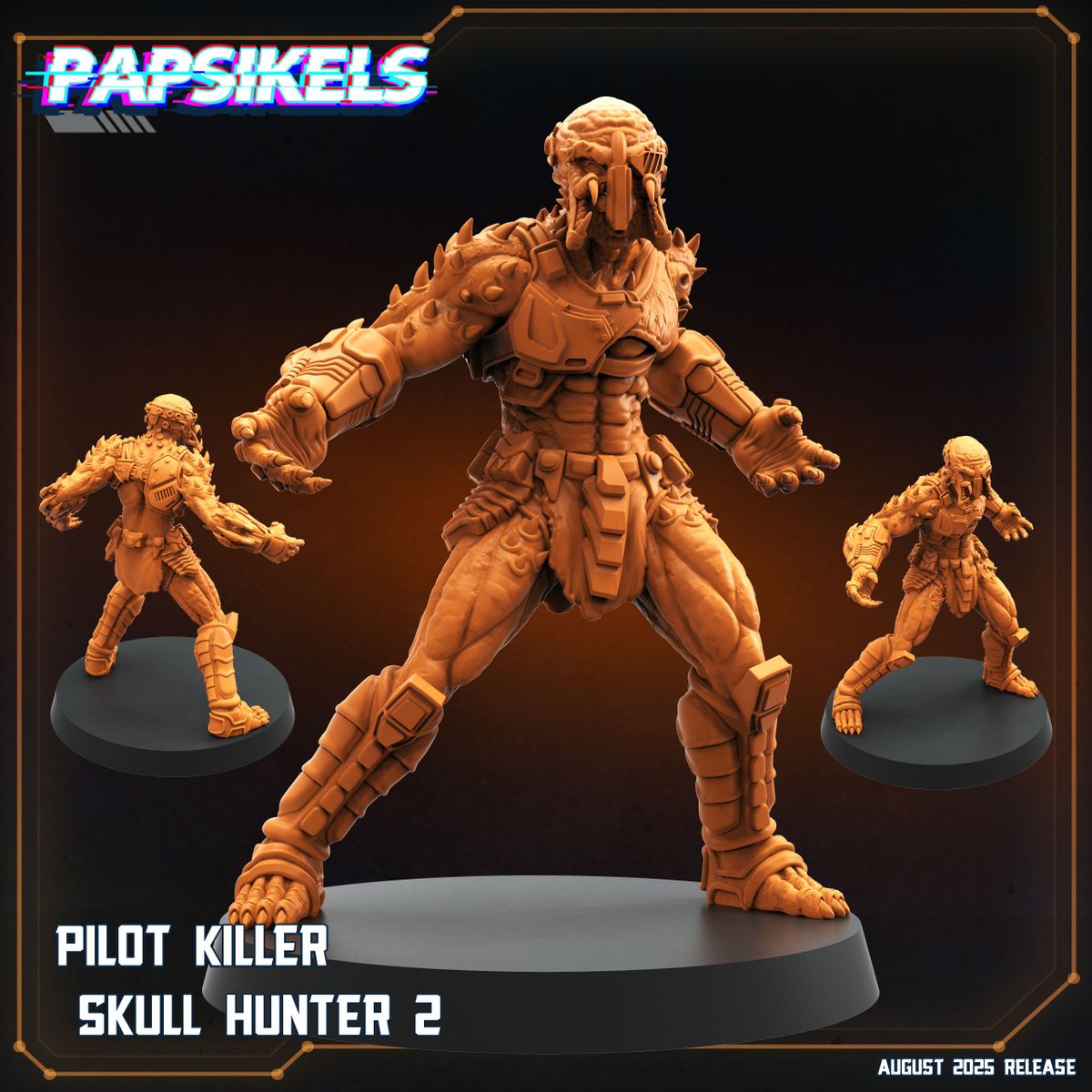 Pilot Killer Skull Hunter - Predator Fan Art (Sculpted by Papsikels)
