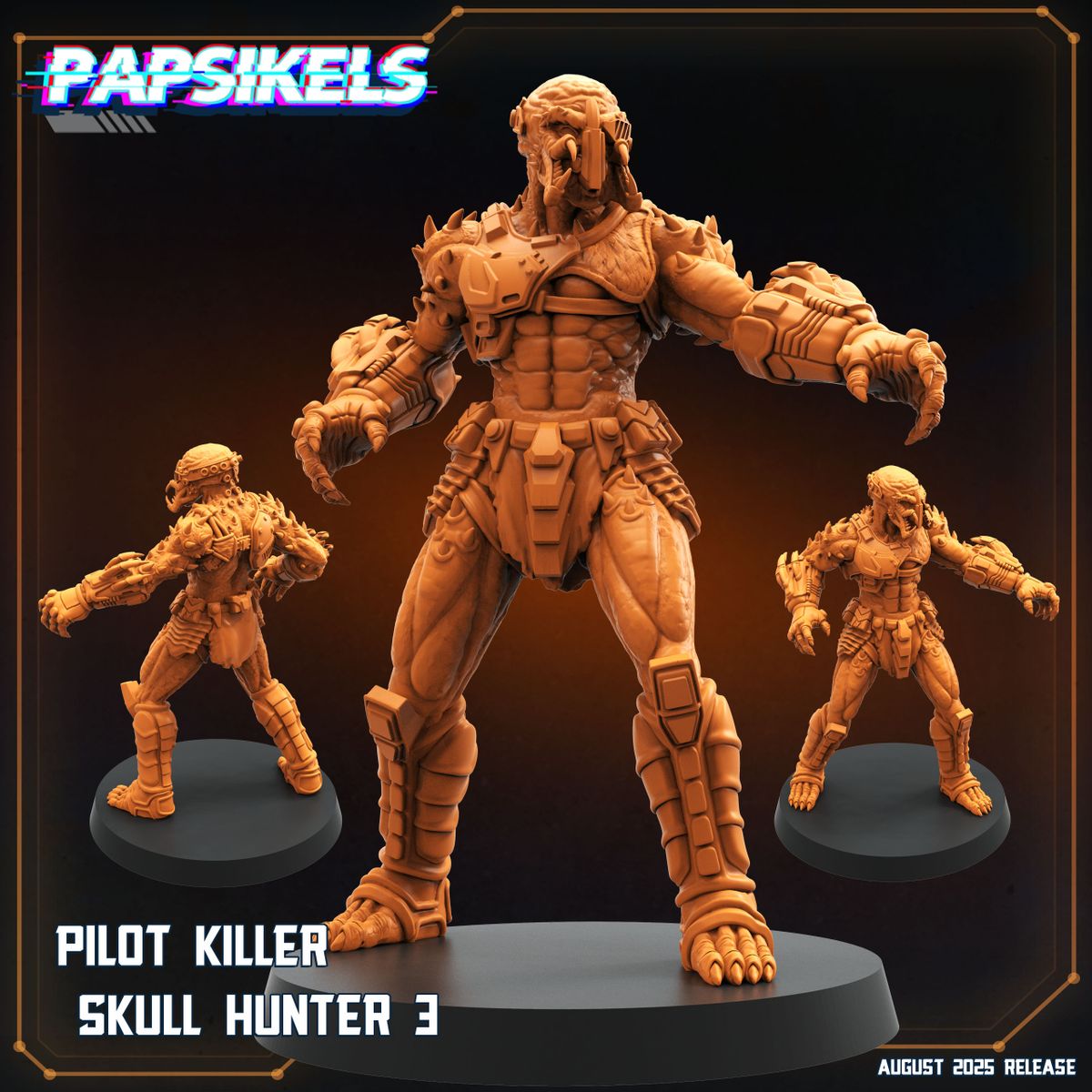 Pilot Killer Skull Hunter - Predator Fan Art (Sculpted by Papsikels)