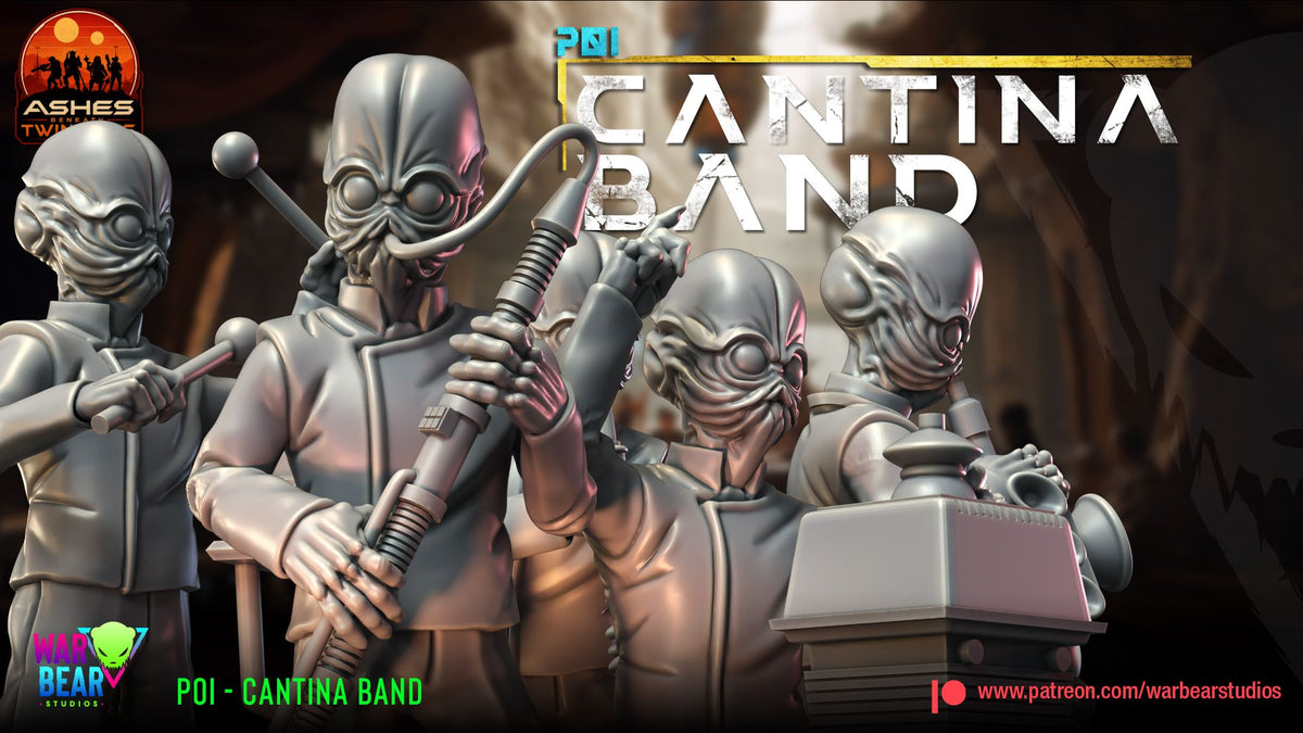Cantina Band set of 5 miniatures, 35mm scale