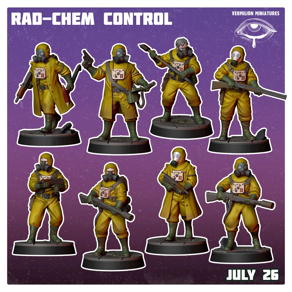 Rad-Chem Control - Full Set of 8 (Sculpted by Vermilion Miniatures)