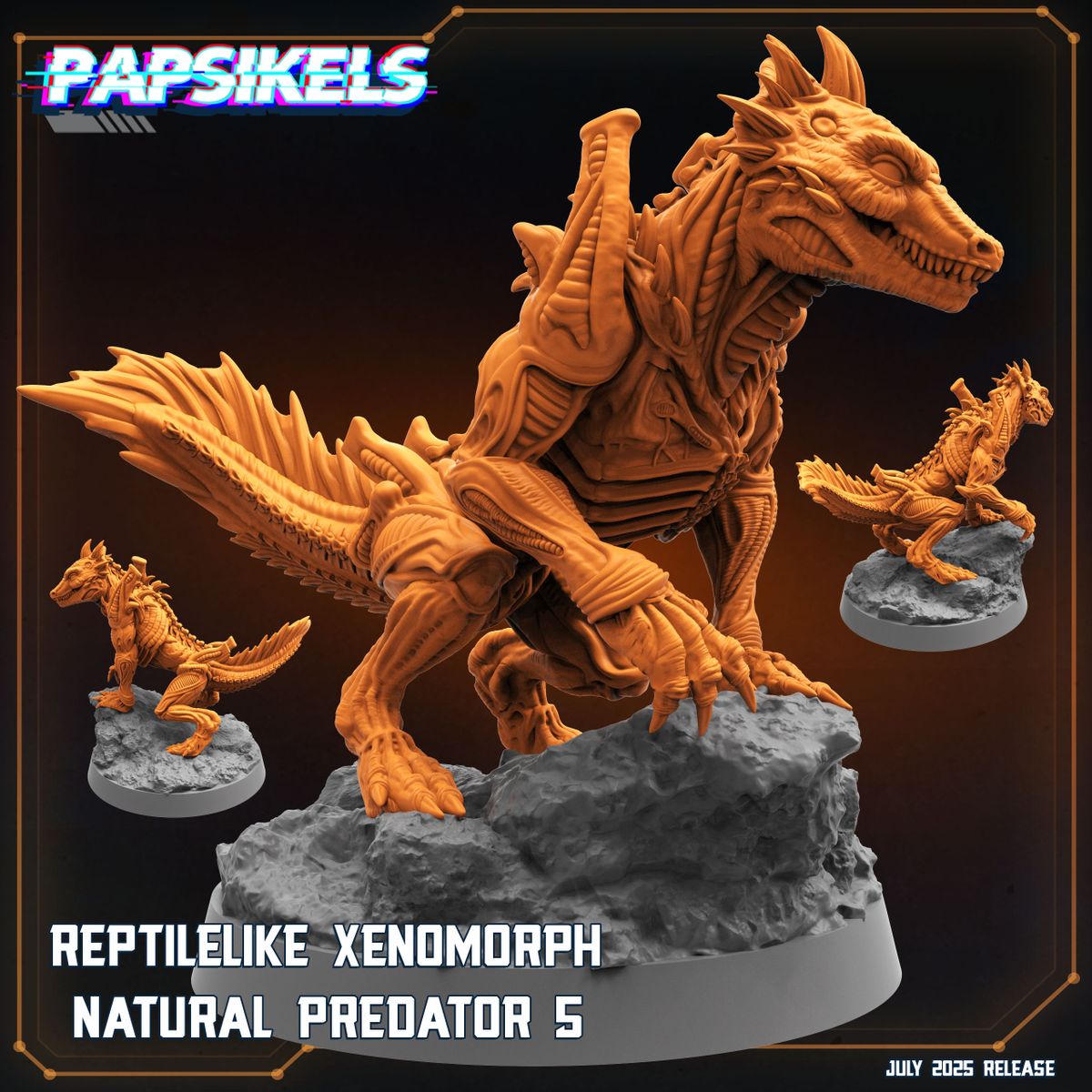 Reptilelike Xenomorph Natural Predators - Set of 7 (Sculpted by Papsikels)