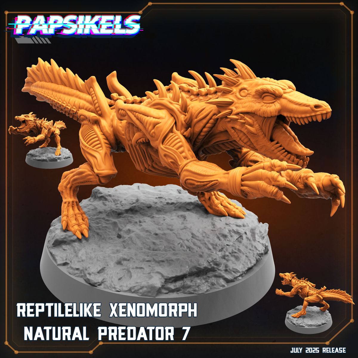Reptilelike Xenomorph Natural Predators - Set of 7 (Sculpted by Papsikels)