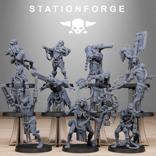 Corrupted Guard Necromants - set of 11 (Sculpted by Stationforge)