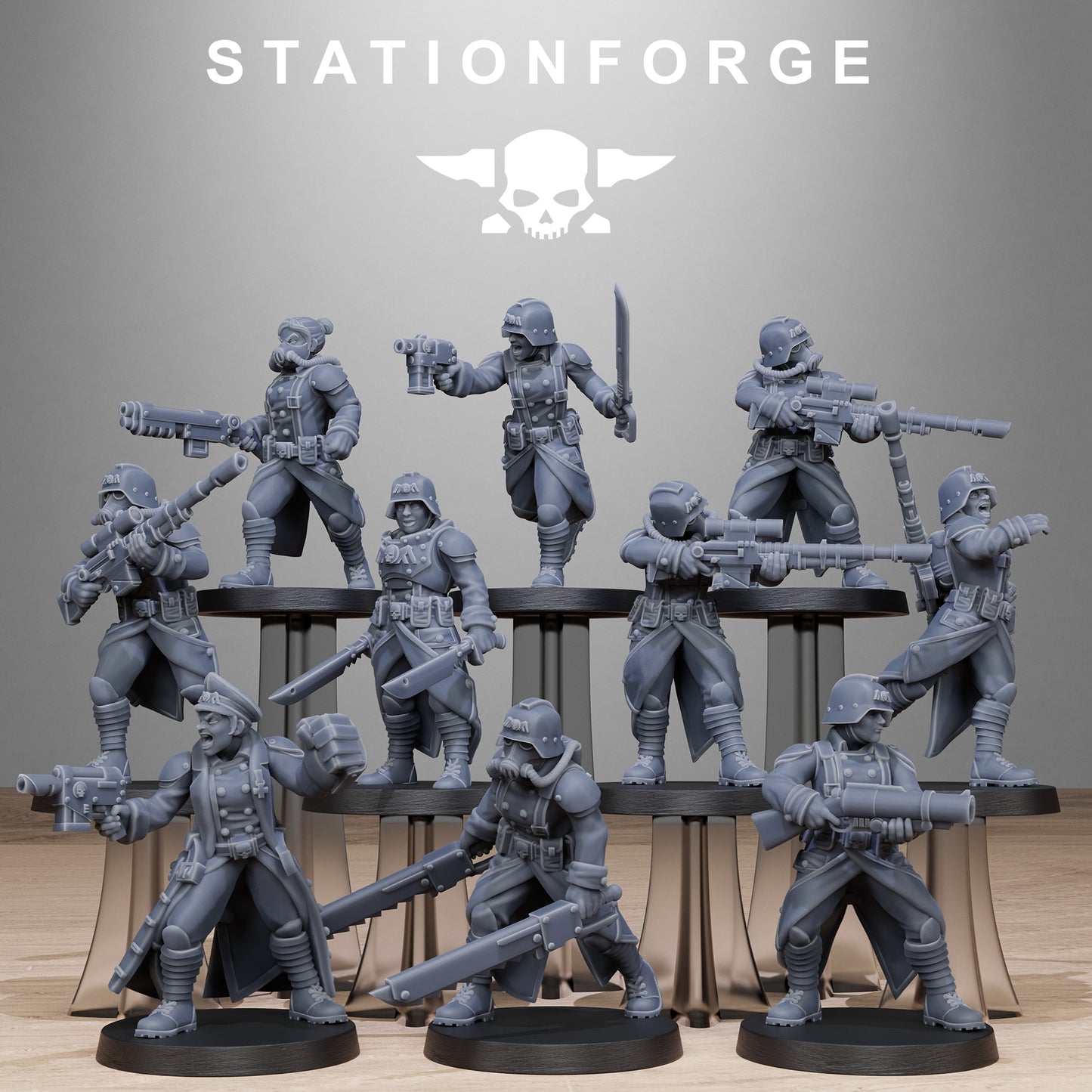 Grimguard Steel Sisters - set of 10 (Sculpted by Stationforge)