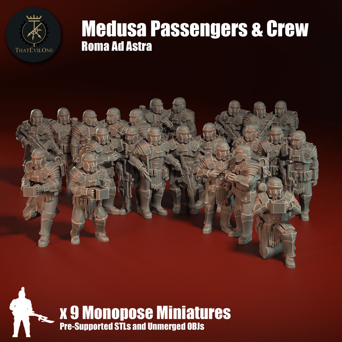 Medusa Roma Ad Astra Passengers & Crew (sculpted by That Evil One)