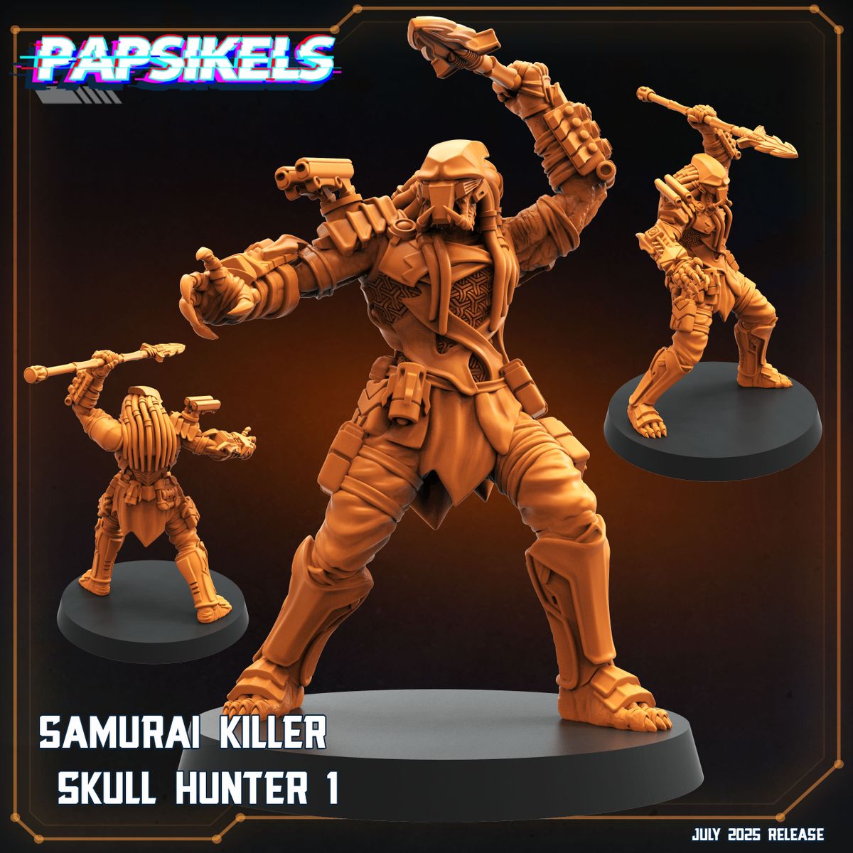 Samurai Killer Skull Hunter - Predator Fan Art (Sculpted by Papsikels)