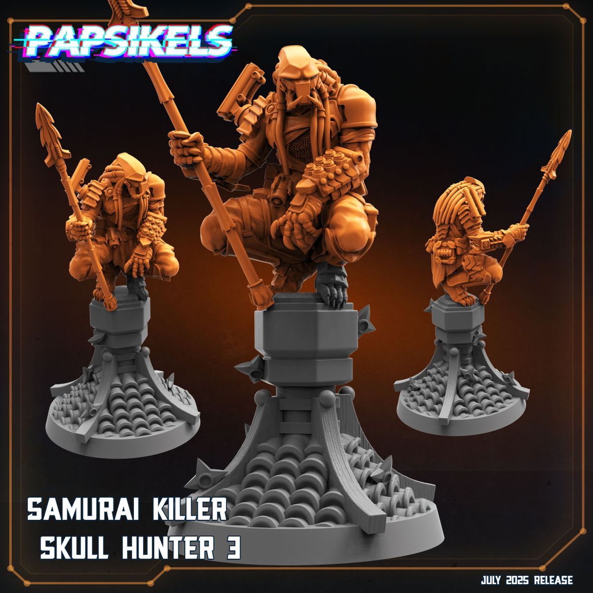 Samurai Killer Skull Hunter - Predator Fan Art (Sculpted by Papsikels)