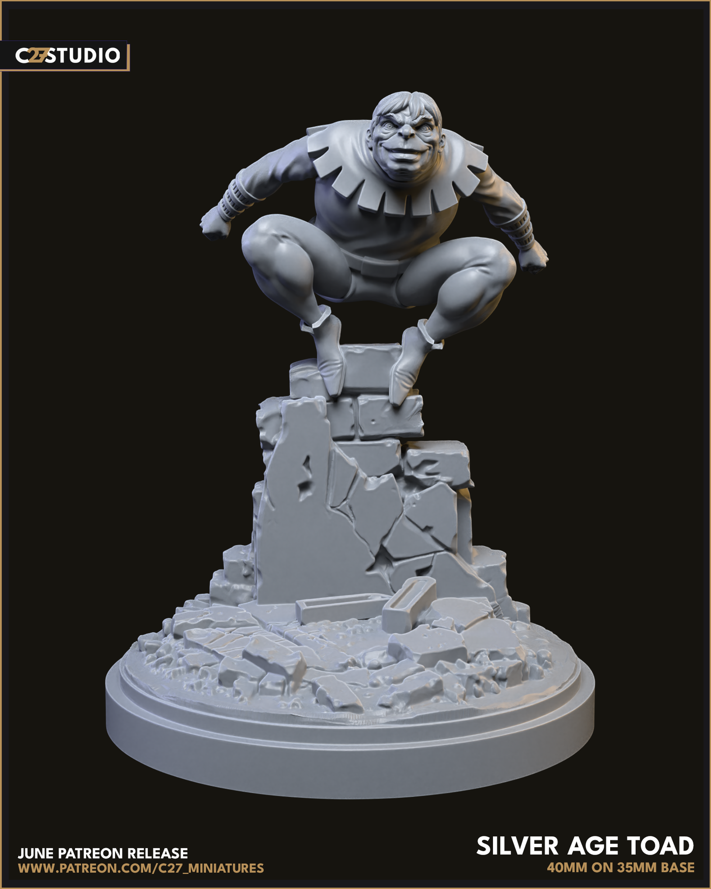 Silver Age Toad (Sculpted by C27 Studios)