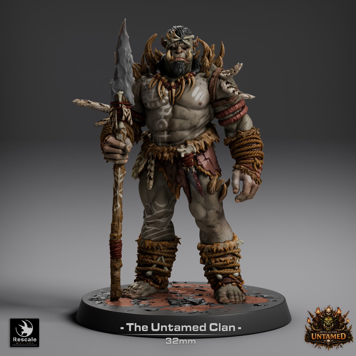 Orcs of the Untamed Clan - set of 16 - 3D Printed Miniatures (Sculpted by Rescale Miniatures)