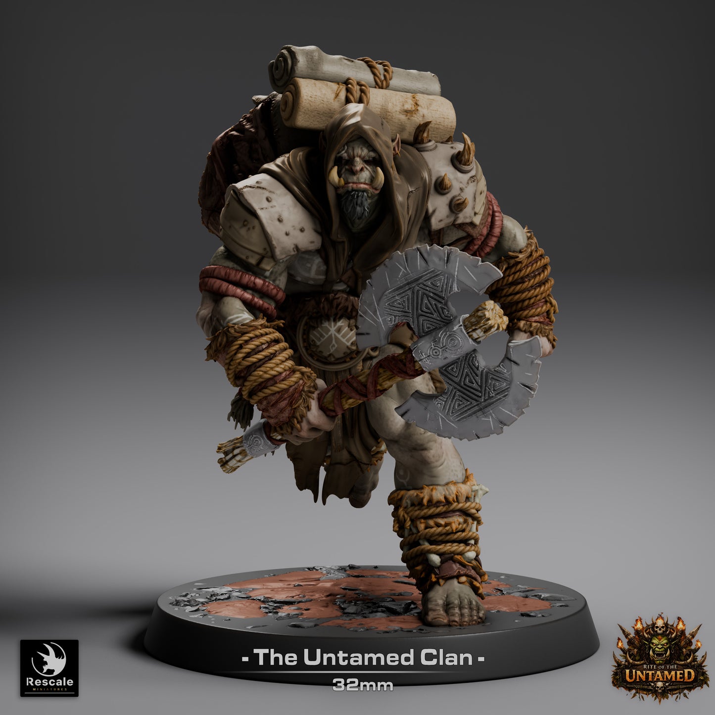 Orcs of the Untamed Clan - set of 16 - 3D Printed Miniatures (Sculpted by Rescale Miniatures)
