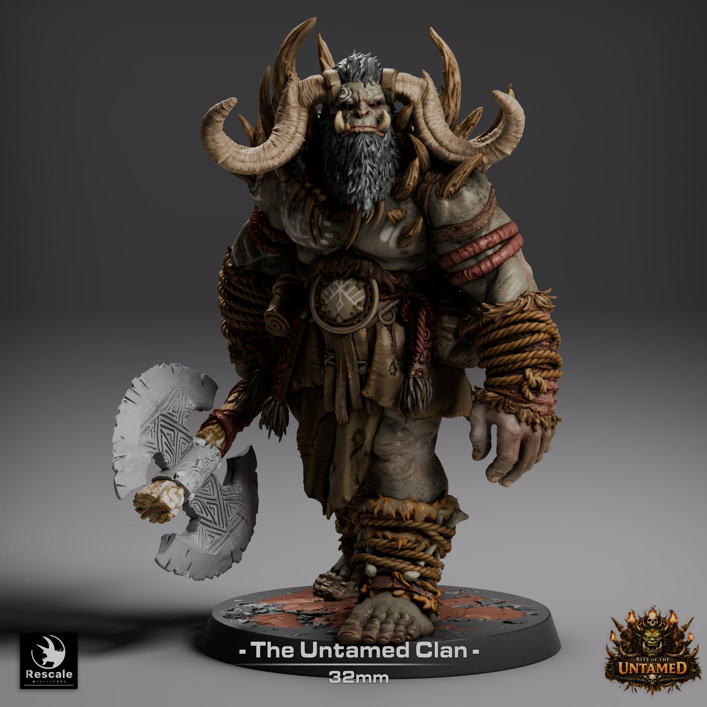 Orcs of the Untamed Clan - set of 16 - 3D Printed Miniatures (Sculpted by Rescale Miniatures)