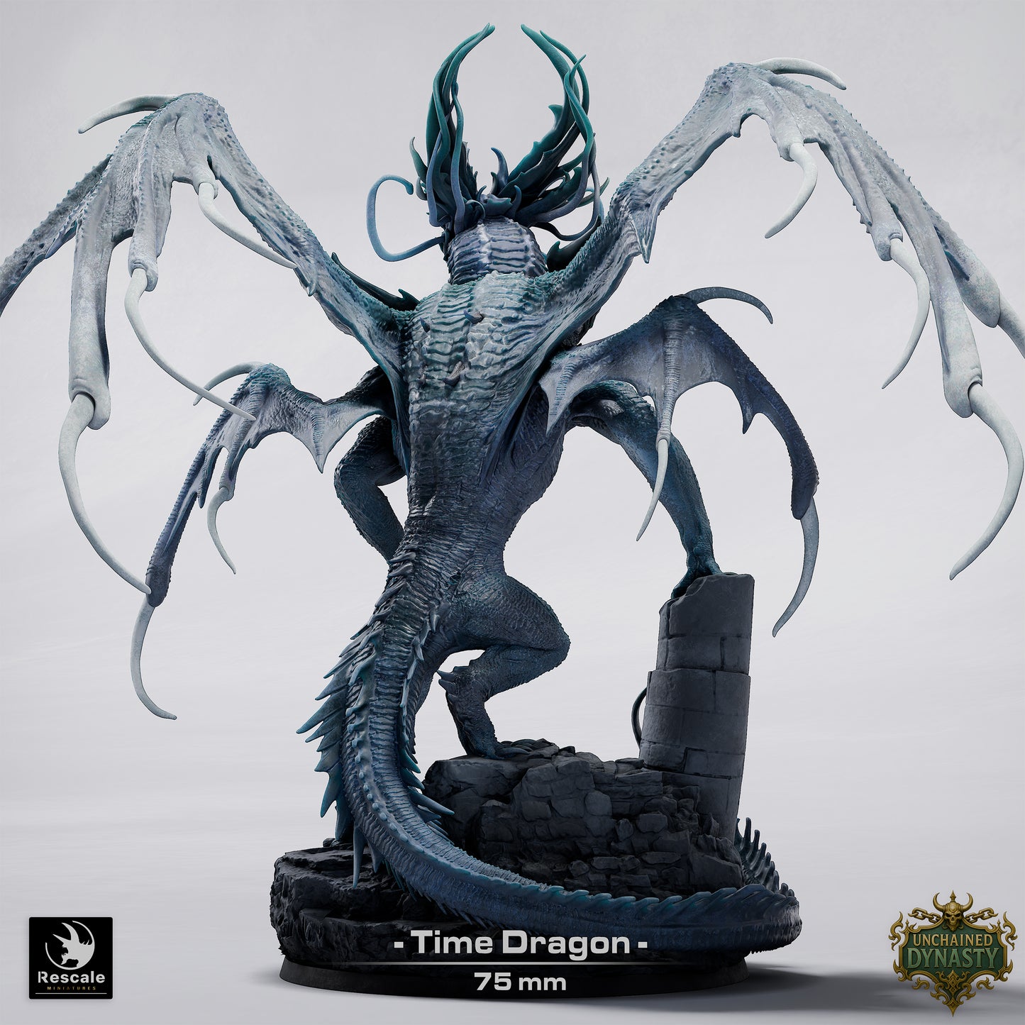 Time Dragon (Sculpted by Rescale Miniatures) - 3D Printed Miniature